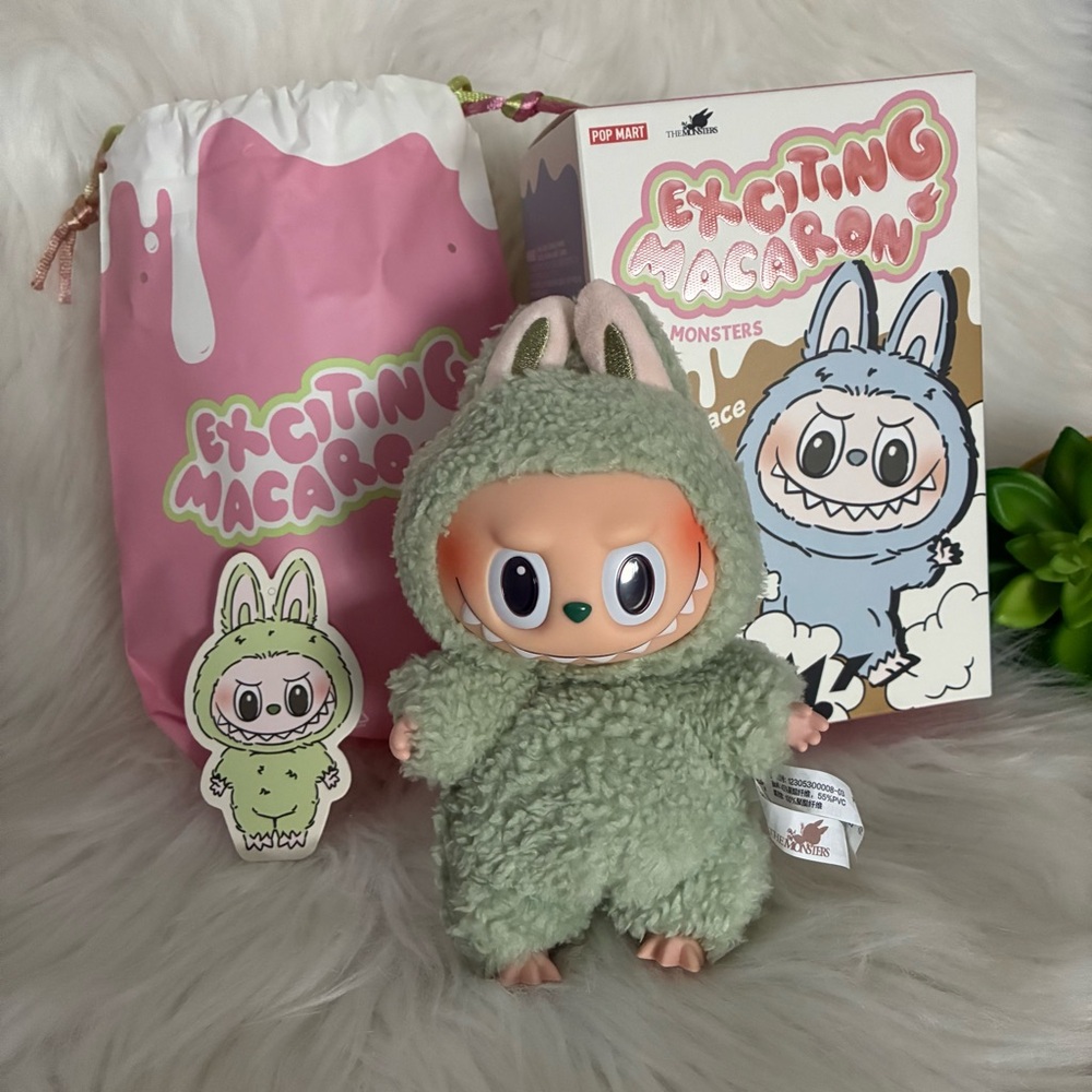 POP MART Labubu Monsters Exciting Macaron GREEN GRAPE 100% Authentic NEW